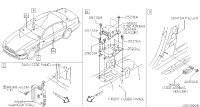 98830AU025-Sensor assyside air bag rh
