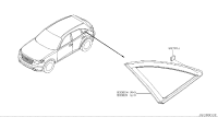 833003V60A-GLASS ASSY-SIDE WINDOW,RH