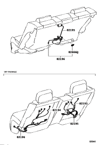 821960N060-Wire, rear seat, no.2, rh/lh