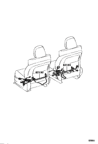 821920T050-Wire, front seat, rh/lh