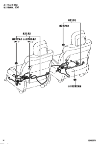 821910P010-WIRE, FRONT SEAT, RH