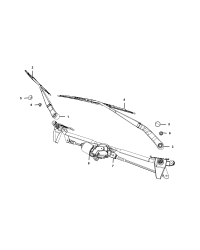 68003729AA-MOTOR WINDSHIELD WIPER