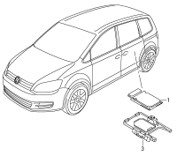 7N0906269-Bracket, for ecu damper cont unit