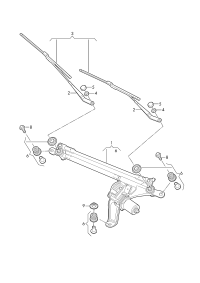 83B955023A-Holder, w/wiper motor