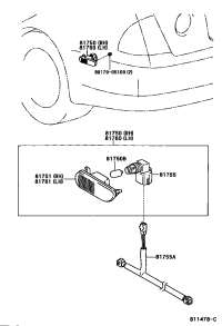 8175048010-Lamp assy, rear marker, rh