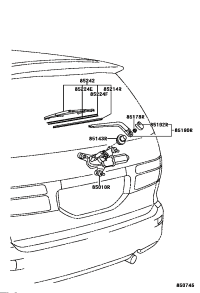 8502028010-MOTOR & LINK ASSY, RR WIPER
