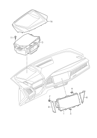 12D919608A-Control unit, for rear projection (head up display)