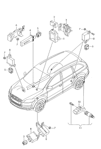 4F0910273C-Control unit, w/software, for tire charge pressure monitor