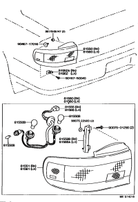 6166433010-COVER, RR LAMP, LH