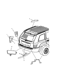 5166745AA-CABLE HARNESS REAR FASCIA