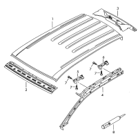 7L6817101F-Roof & crossmember for models with sliding roof