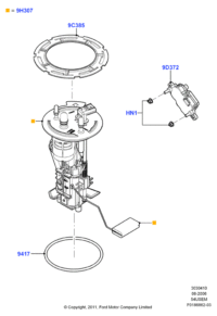 7L1Z9H307A-Transmitter & pump assy