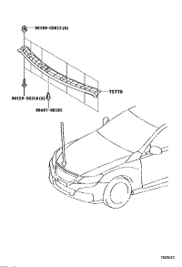 757700P040-MOULDING ASSY, HOOD, FRONT
