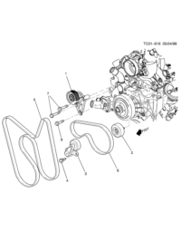 12626222-Fan, water pump, alternator and power steering pump belt (AC-DELCO #12626222)