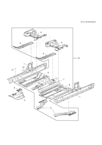 13252544-Panel, floor (part of) front