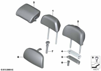 52207477783-Headrest, comfort pattern leather