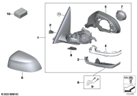 51165A5CDB7-Heated outside mirror without glass lh