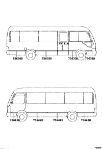 750710S010E0-MOULDING, SIDE