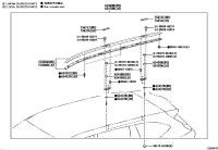 755060E050-Trim sub-assy, roof side, front lh