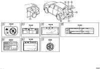 745280R020-Label, power back door caution