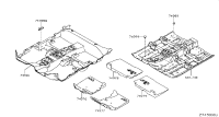 74979DF30A-Spacer-rear floor, lh