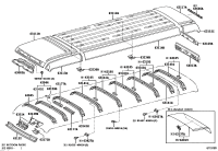 6310536100-Reinforcement sub-assy, roof panel, rear