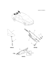 13290062-Base (w/flange bolt), radio antenna