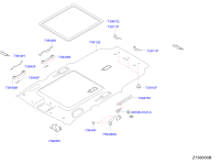 739751DA0A-Garnish assy-roof, front