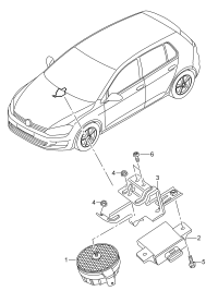 3G0907159A-Control unit, for solid tone transmission