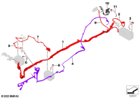 61125A36B34-Battery wiring assy., lwr