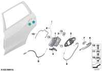 51229854361-Lever, rear door, rh/lh