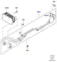 LR035554-TRANSMISSION OIL COOLER TUBE ASSEMBLY