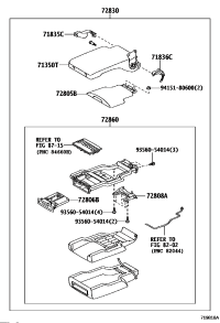 7280860060-Bracket sub-assy, seat center armrest