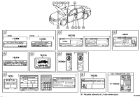 7453333020-Label, headlamp voltage caution