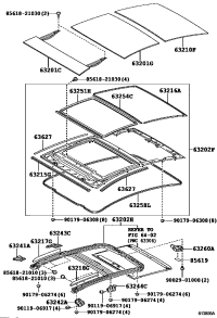 6320247020-PANEL SUB-ASSY, SLIDE ROOF, REAR