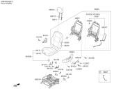 88013Q2000WK-KNOB-FRONT SEAT SLIDE POWER,LH