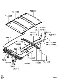 MR270393-CLIP,INST PANEL CONSOLE