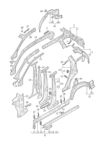 4M0809377J-Beam assy-lwr