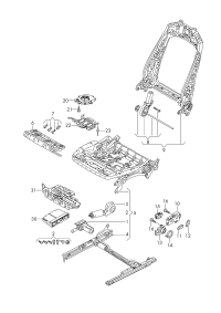 4M0959760B-Cont unit assy-seat & back