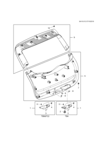 23297342-Clip, tailgate trim
