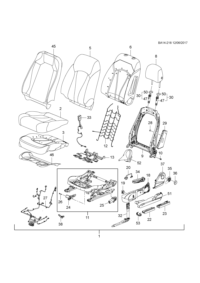 23173261-Handle, front seat vertical actuator handle (vertical actuator handle door)