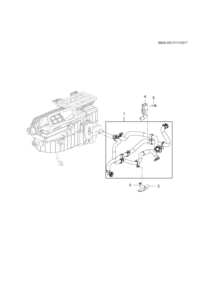 26246039-Hose, heater inlet & outlet