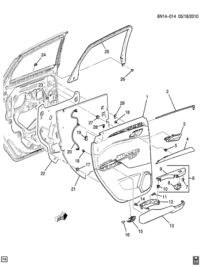 22793359-Garnish assy-rr dr (incl 2-5,12-21,27-29) (black)