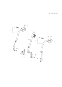 26238107-Retractor, rear seat belt (incl. 4)