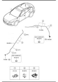 GV9T69921-Tube assy-drain, front