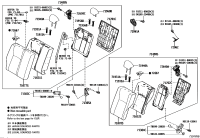 71652F4060-Pad, rear seat back, lh (for separate type)