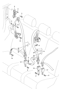 4L0857805GTPU-Three-point seatbelt