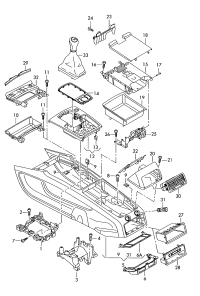 4L08641471GK-Plate, center console