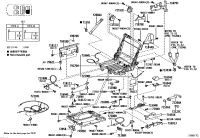 7169458020A0-Cover, rear seat cushion lower hinge, rh/lh
