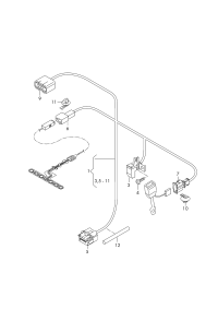 8W0971365G-Harness, for seatbelt warning system